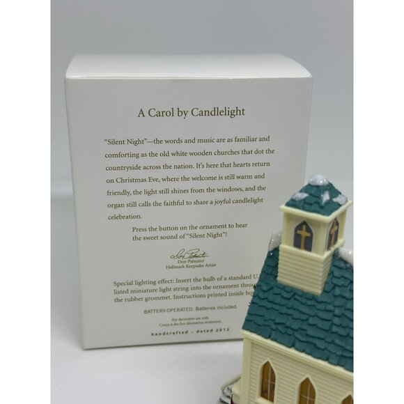 Hallmark Keepsake Christmas Church Ornament Carol 4.25" Candle Light 2012 MAGIC - Picture 6 of 6